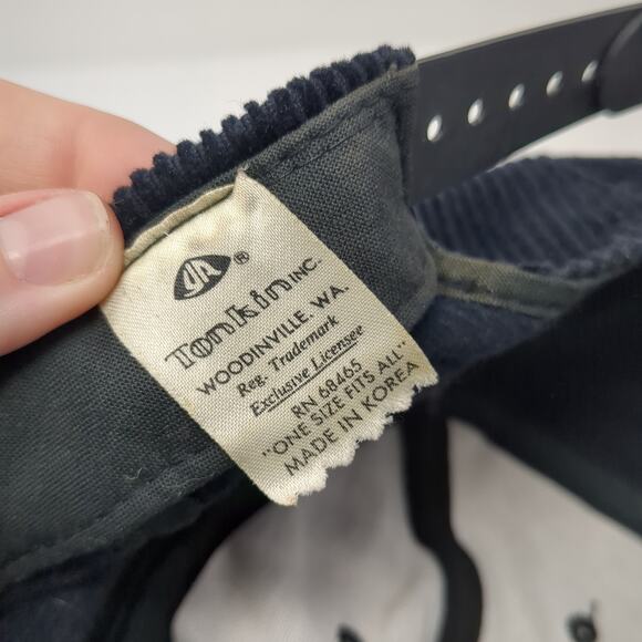 Consolidated Freightways Corduroy Snapback Rope Hat Black One Size - Picture 9 of 9